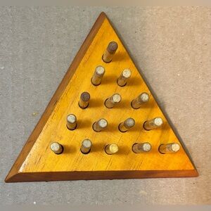 Estate, Vintage Wooden Triangle Peg Game..Hand Crafted.